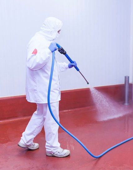 Washing The Cold Room With Water Pressure — Pressure Washers in Cairns, QLD