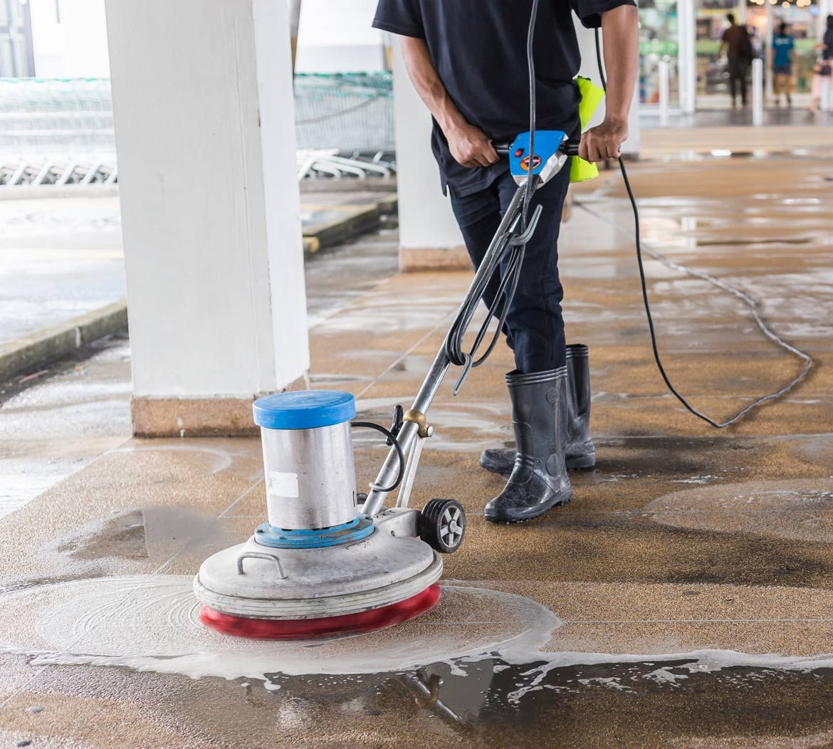 Cleaning Walkway at the Shopping Centre — Pressure Washers in Cairns, QLD