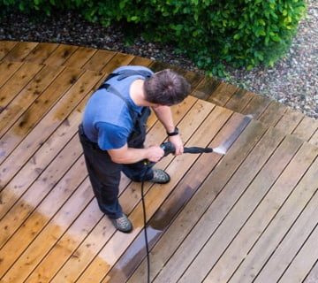 Pressure Cleaning Wooden Deck — Pressure Washers in Cairns, QLD